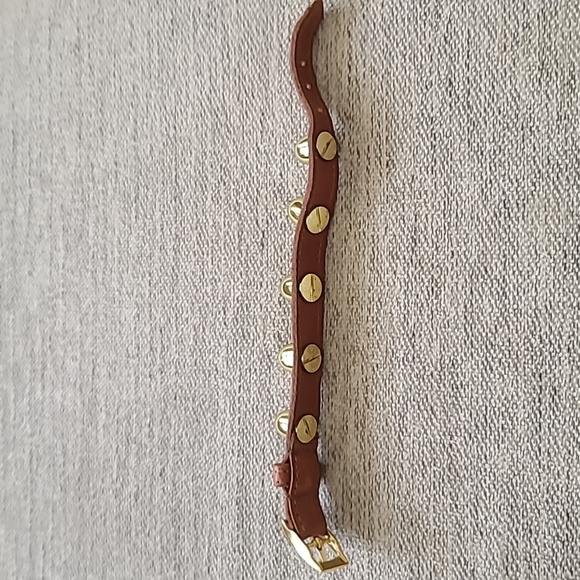 CC Skye Bolt Brass Studded Leather Bracelet - Picture 7 of 7